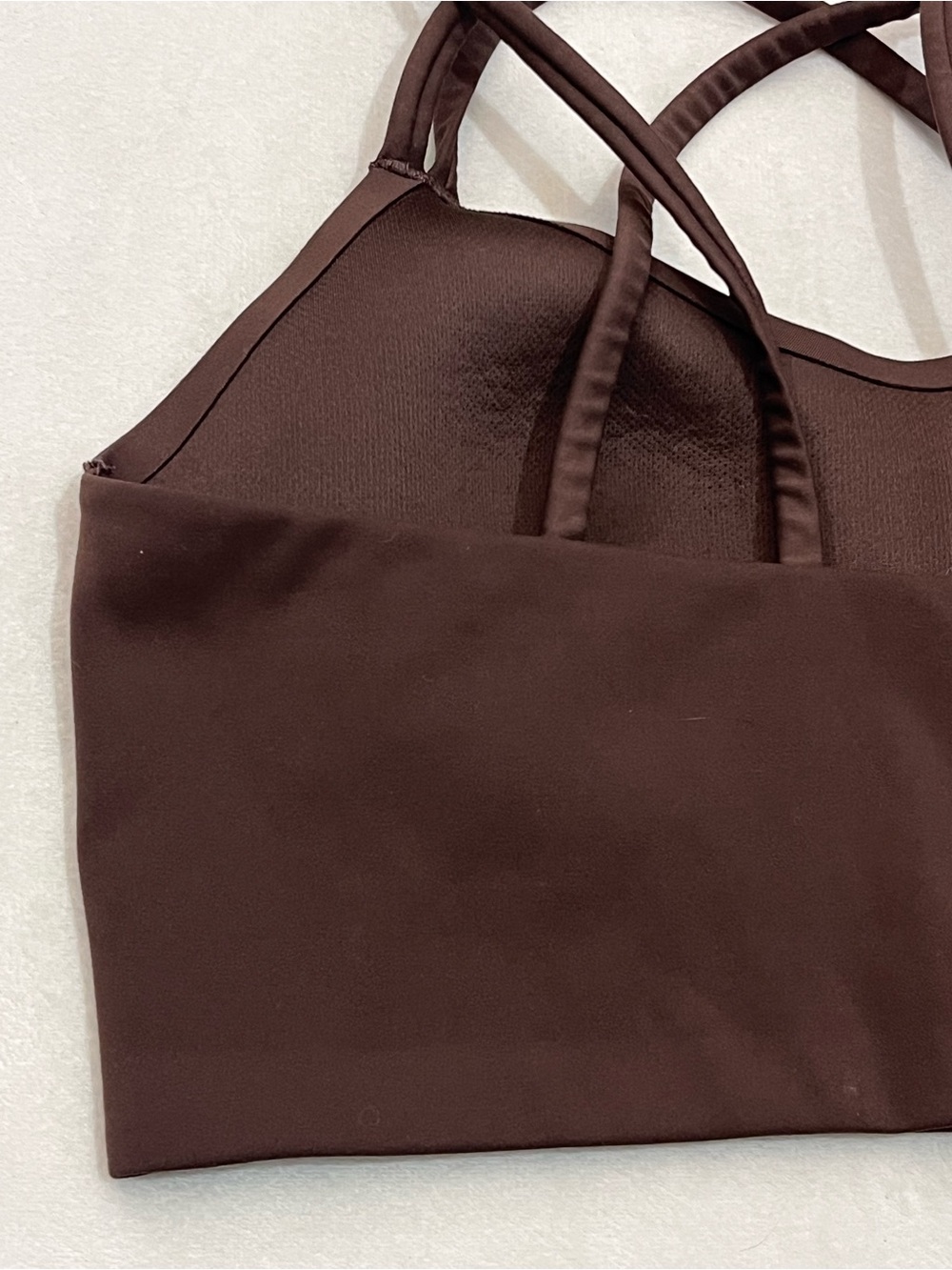 Move Theology Women's Strappy Goddess Sports Bra Bralette Brown Size Medium - Picture 9 of 11